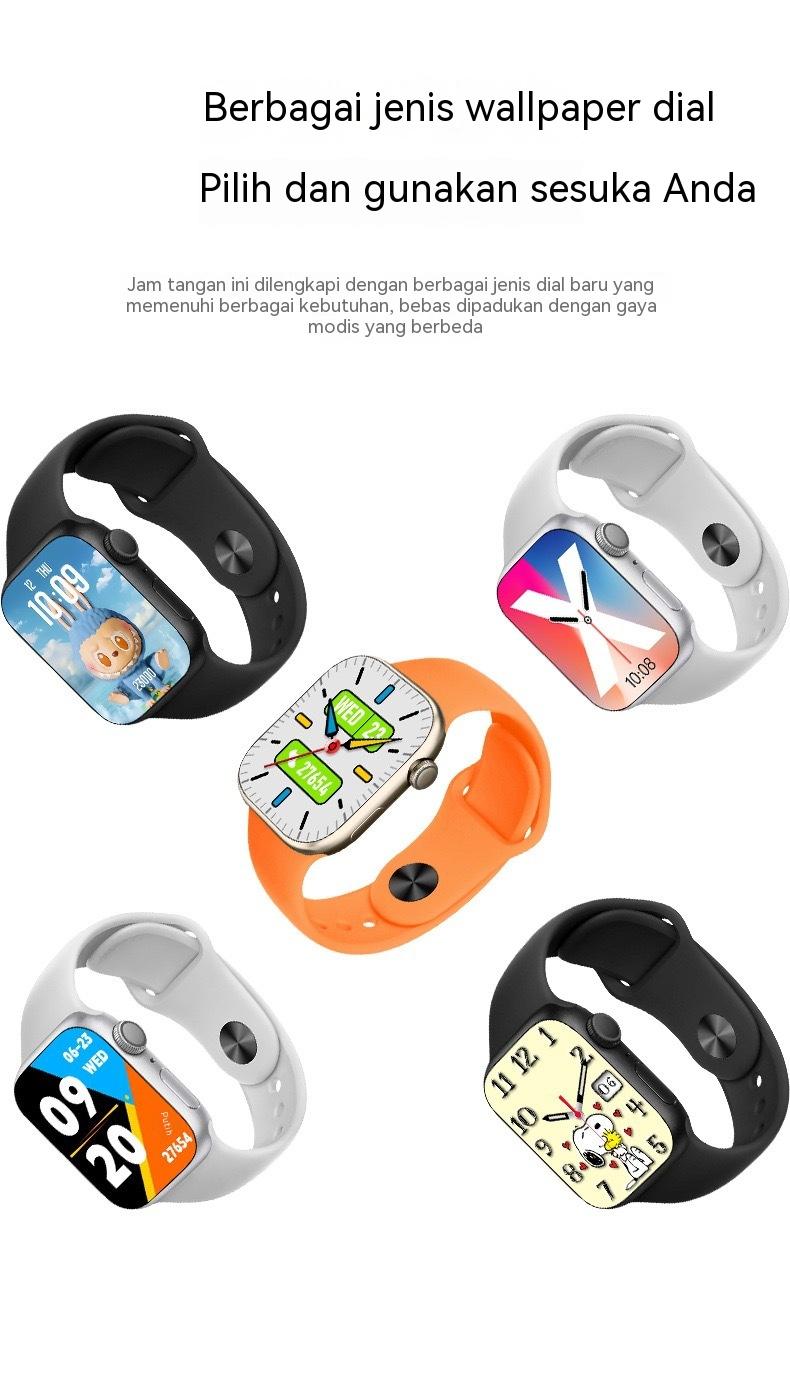 【Panggilan Bluetooth】Jam Tangan Pintar S12 - Dukung Panggilan Bluetooth, Tanpa Keluarkan HP, Layar HD, Multi Mode Olahraga: Lari/Bersepeda/Bola/Mendaki/Yoga, Monitor Detak Jantung, Tren