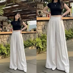 Laviie Pants Kulot Palazzo - Highwaist Celana Panjang Wanita Viral Kasual Nyaman di Pakai