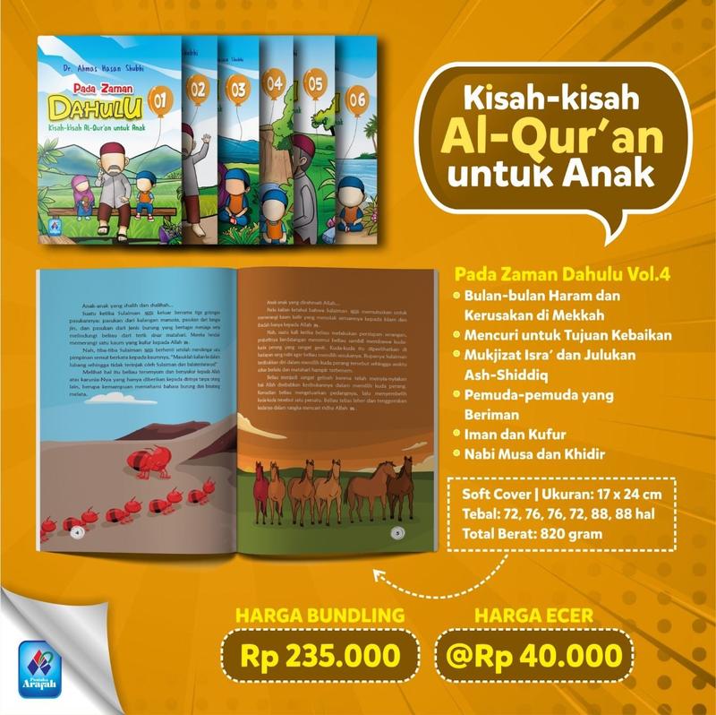 Product Introduction of Pustaka Arafah Pada Zaman Dahulu Bagian 1-6 Buku Kisah Dalam Al-Quran Untuk Anak Soft Coer 20