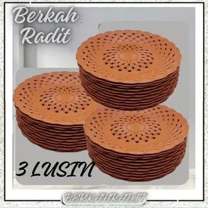 Piring Rotan Plastik 3 Lusin (36 Pcs) Kitchenware