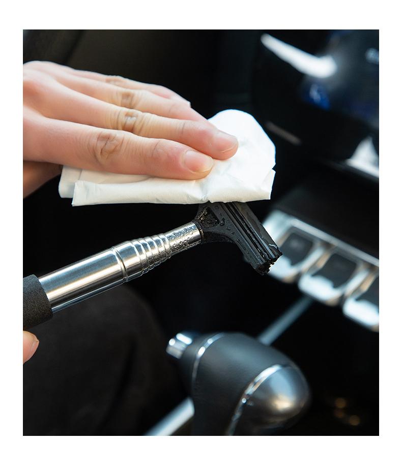 Product Introduction of Telescopic Rearview Mirror Squeegee Retractable Double-side Rod Window Cleaner Squeegee Wiper Brush Glass Cleaning Tool 25