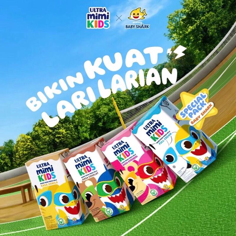 ￼Ultra Mimi Kids x Pinkfong Baby Shark Fresh Milk / Susu UHT Kotak 1