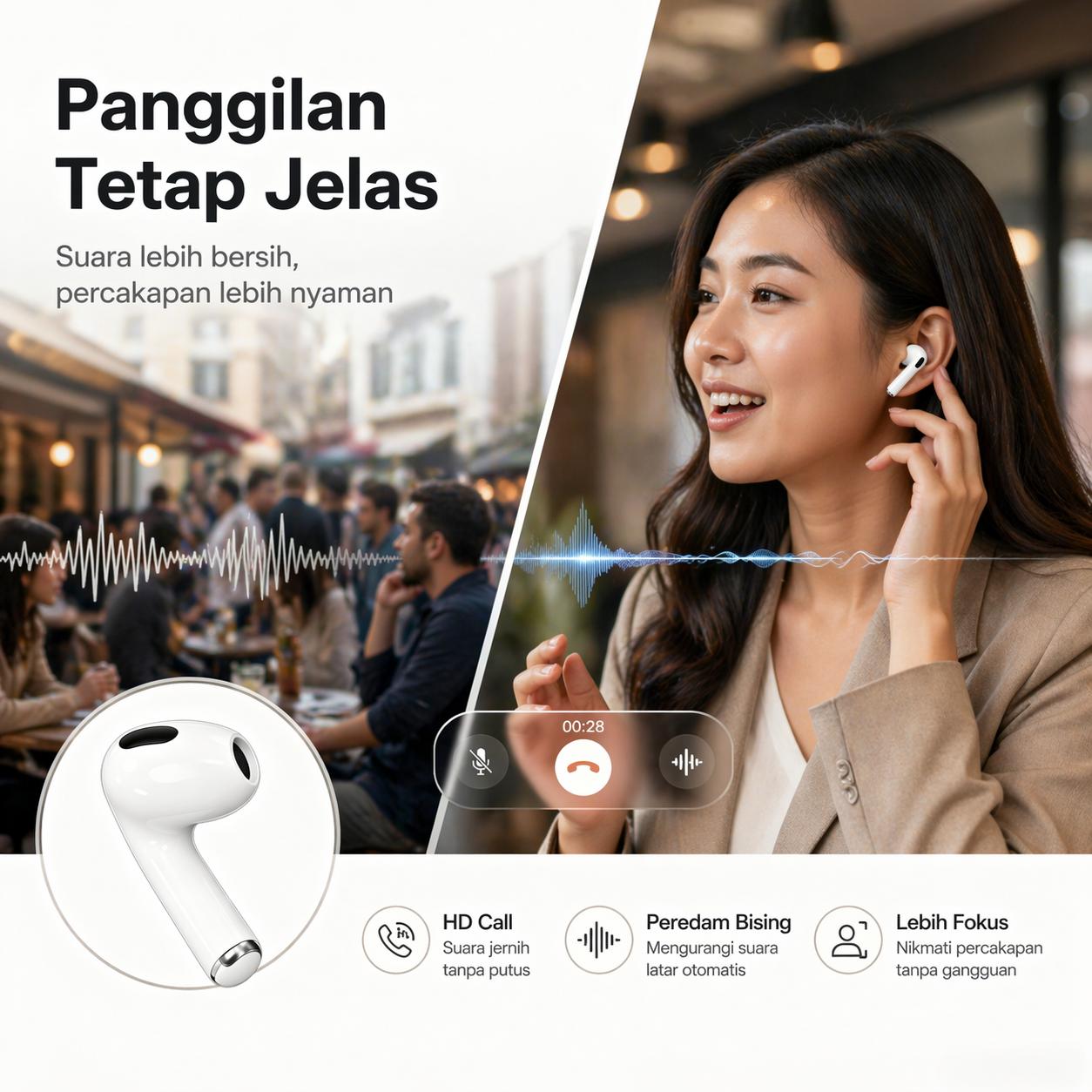 【COD】 Black Myth Wukong   Earphone TWS Bluetooth Suara Stereo Level HiFi Nyaman Dipakai Tahan Air IPX5 Untuk Android & iPhone