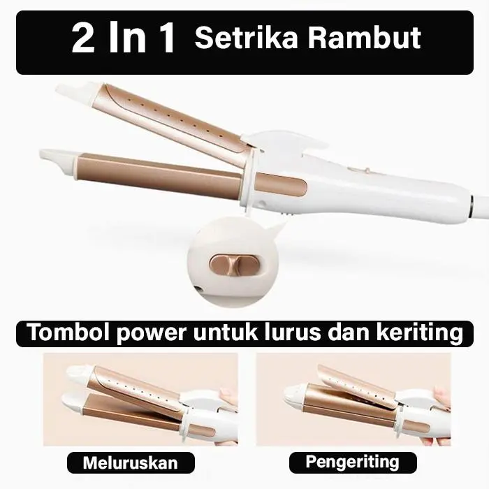 [Exclusive GM Bear x Ibnuwardani] Catokan Rambut 2in1 1173 + Hair Dryer Multifungsi 1140 2