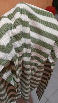 Product Review of Atasan 0blong Salur Wanita Kaos O-neck Knit Rajut Style Korea Baju Fit from M**️ 0