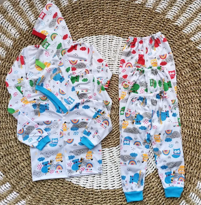 PROMO!!Pakaian Anak Bayi Bundling Isi 6 Setelan Anak 3-12 Bulan 1 Tahun Unisex Lengan Panjang Dan Pendek Cotton Multicoloured Gift Sets Parsel Katun Perempuan 4