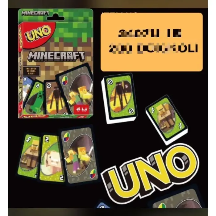 Kartu Uno Minecraft mainan kartu uno