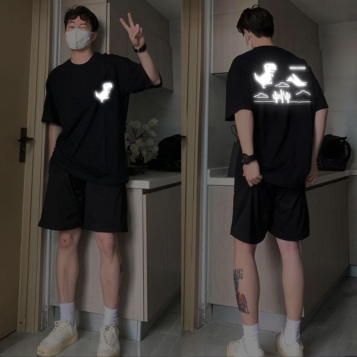 Reflektif Bercahaya NASA IDOL T-shirt Atasan Baju Kaos Oversize Pria Putih Hitam Dewasa Distro Lengan Pendek Keren Premium F021 Reflektif Bercahaya NASA IDOL T-shirt Atasan Baju Kaos Oversize Pria Putih Hitam Dewasa Distro Lengan Pendek Keren Premium F021