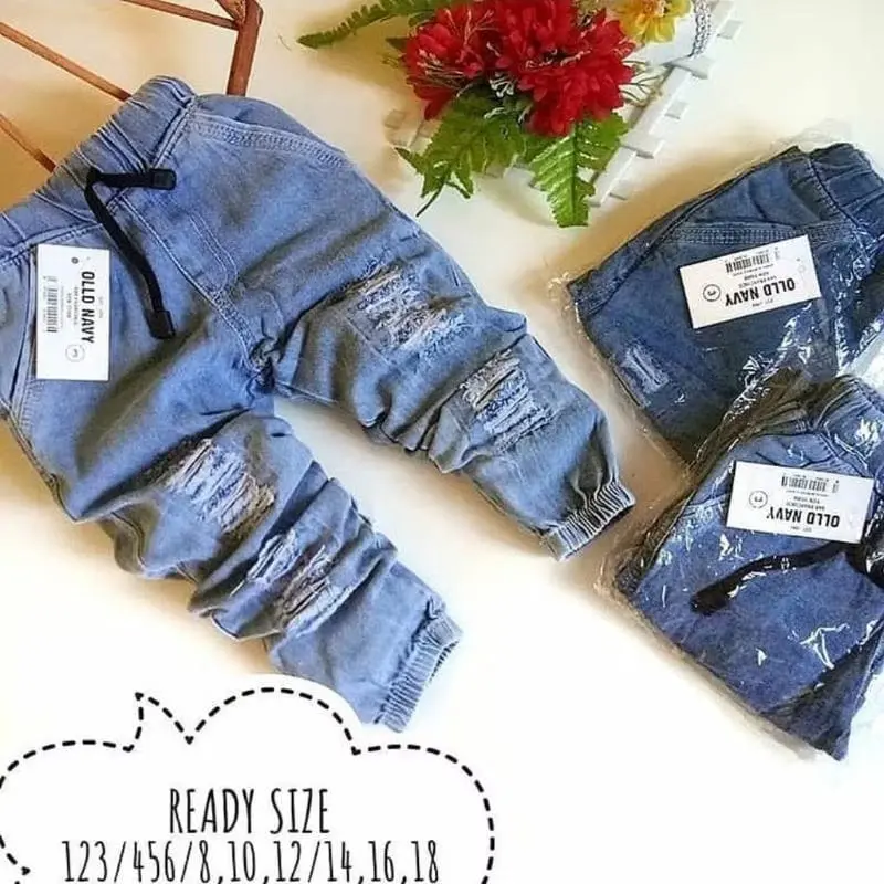 JOGER RIPPED - Celana Panjang Jeans Anak 1-8 Tahun Model Joger 4