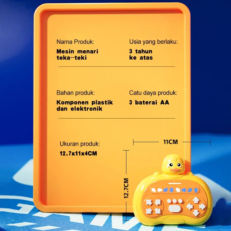 Pop It Push Bubble Game Mainan Anak-anak Mesin Permainan Genggam Tari Jari Elektronik Mainan Fidget Latihan Sensorik Tangan-Mata Hadiah 8