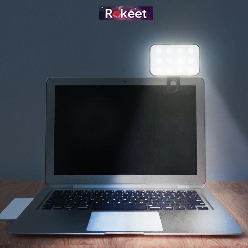 Rokeet Selfie Light Portable Mini Fill Light Clip Lampu Live Streamer LED Universal Phone Tab 1