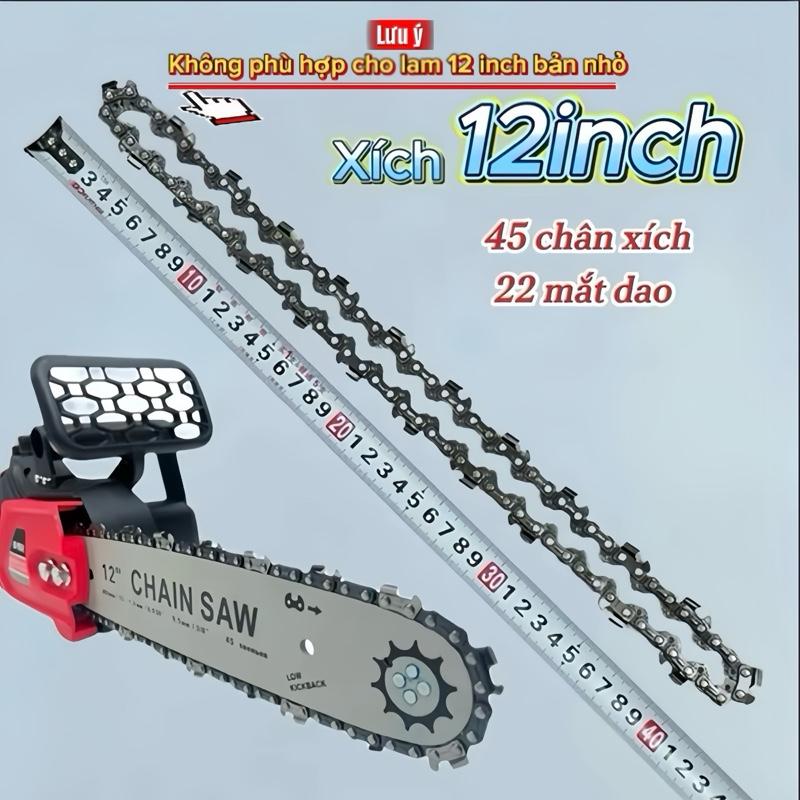 COMBO 3 Lưỡi Cưa Xích 12 Inch-8inch-6inch, Lắp Bộ Cưa Xích Gắn Máy Mài,Máy Cưa Pin