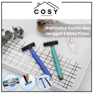COSY Alat Cukur Kumis /Alat Cukur Jenggot 2 Mata Pisau /Pisau Cukur Kumis /Pencukur Kumis Cukuran Wajah Ketiak
