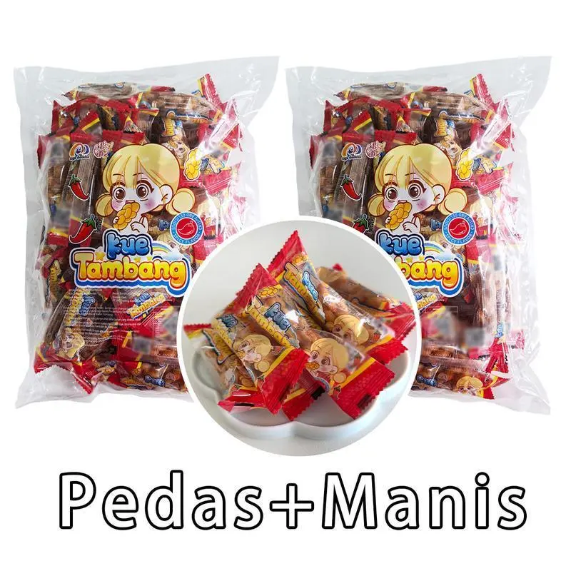 【Halal】1 Kantong Isi 60PCS/120PCS Kue Tambang: Pilihan Rasa Pedas & Manis,Camilan Halal yang Cocok untuk Relaksasi dan Acara Kumpul-Kumpul! Dikemas dalam kantong kecil,lebih praktis untuk disimpan! Snack Food Cookies Cemilan Kering 3
