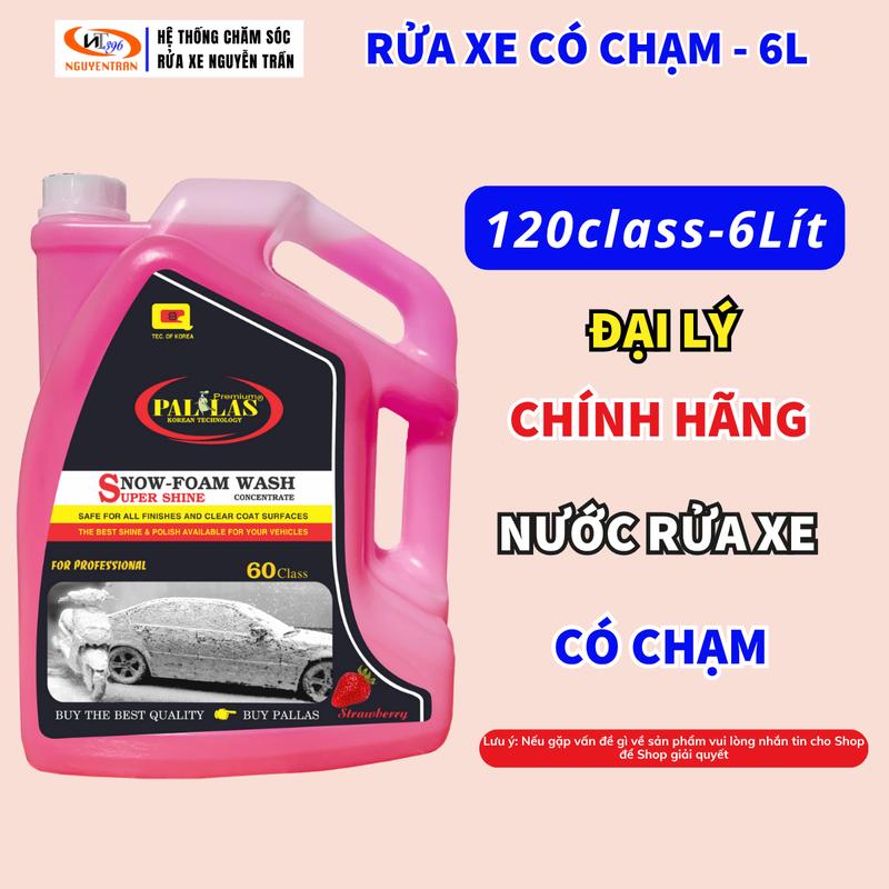  Nước Rửa Xe Bọt Tuyết Siêu Bóng 60Class-6L Tạo Bọt Dày Mịn Bảo Vệ Sơn Xe An Toàn Cho Da Tay Công Nghệ Hàn Quốc 
