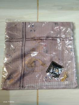 Product Review of Boegis Hijab Motif Segiempat Dobby Waffle Kerudung Square Katun Muslim from R**🌹 0