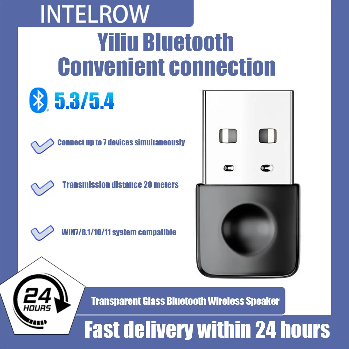 Bluetooth adapter USB 5.4 desktop computer external wireless headphone receiver driver free receiver