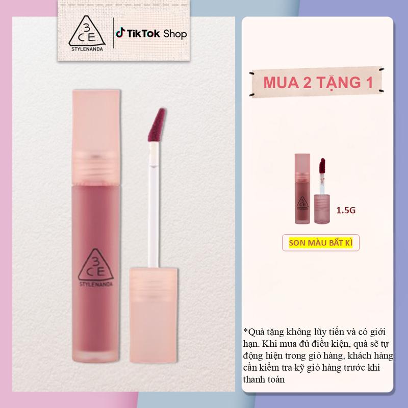 Son kem lì lâu trôi nhẹ môi Blur Water Tint-3CE Blur Water Tint