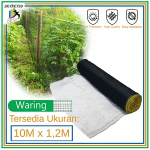 Waring TL Single 10M x 1.2M Jaring Net Tambak Ikan Kandang Ayam Anyaman Bahan Nilon High Quality Easy Installation