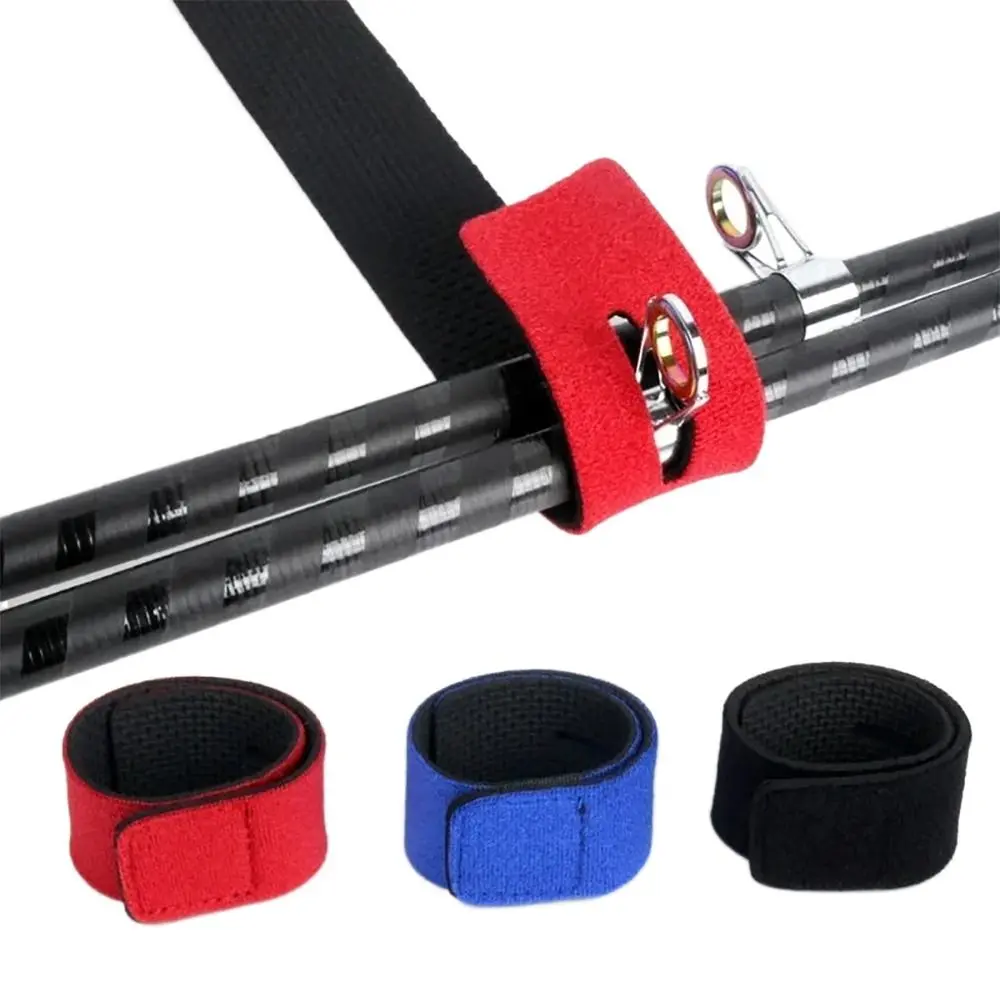 Fishing Tools Accessory Fishing Rod Tie Holders Straps Fishing Rod Strap Suspenders Wrap Fishing Tackle Elastic Wrap Band Magic Strap Tools Loop Cable Cord Ties Belt