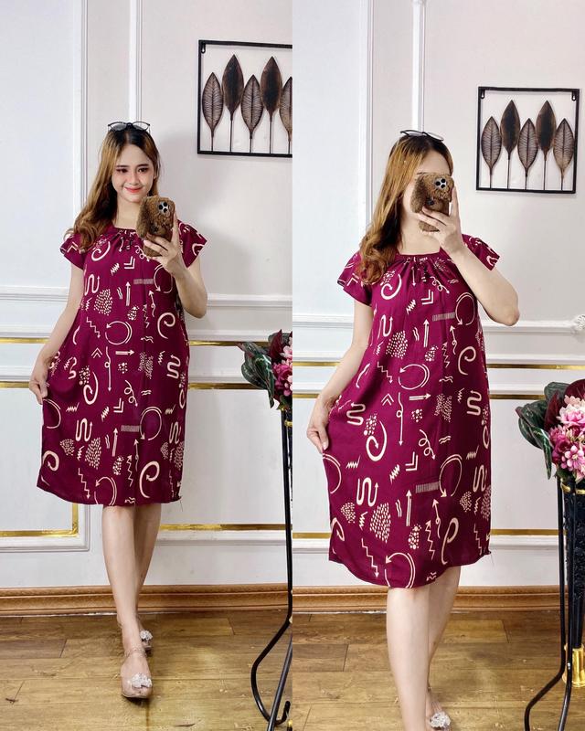 Daster Yukensi Motif Syahnaz/Pakaian Tidur Wanita Bahan Rayon/Karet Dada Busui Friendly/Toko Putra ZK mama muda daster daster  mini pendek terbuka daster  abg daster  wanita 8