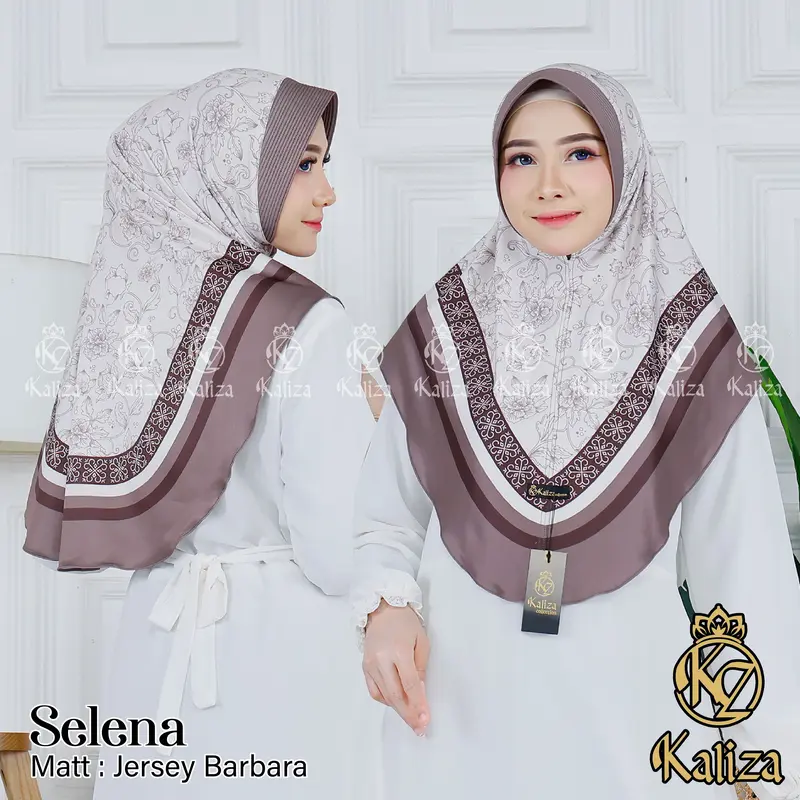 KALIZA - Jilbab instan daily hijab bergo Motip Selena Premium 0