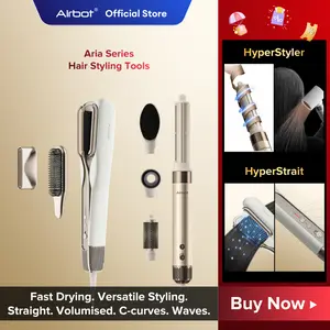[Airbot Aria Hair Styling Tools] HyperStyler 6-in-1 / HyperStrait 3-in-1 | Hair Straightening, Dryer & Comb | Sisir Rambut Meluruskan dan Mengeringkan dengan Instan | Hair Styling Box Premium