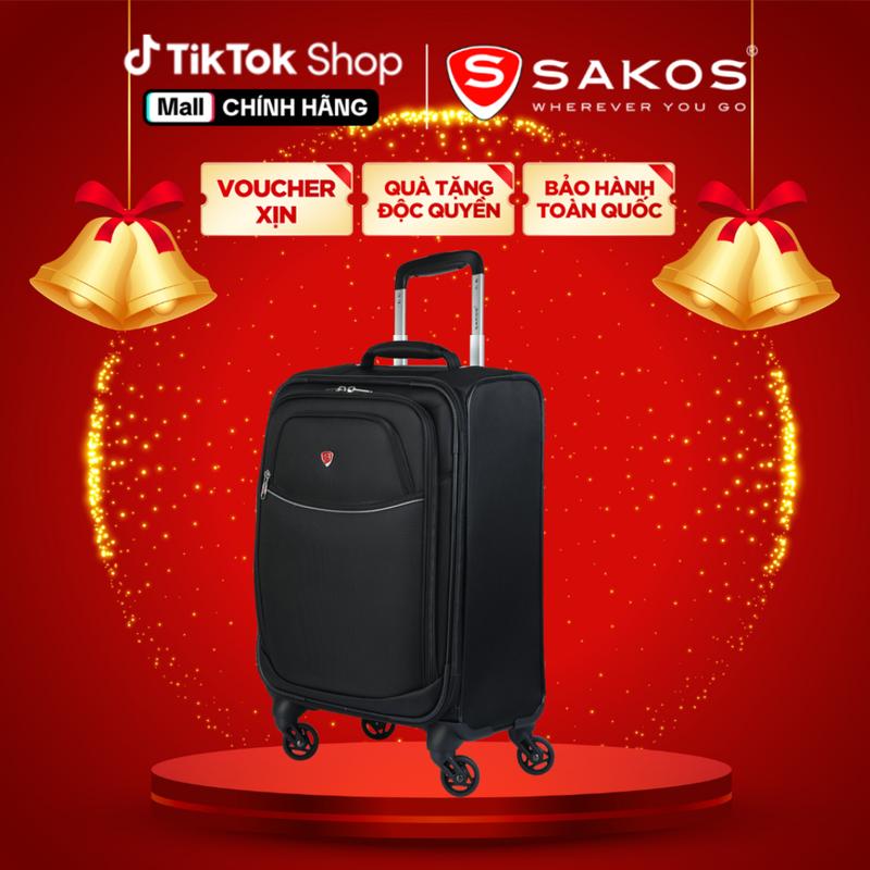 Vali Kéo Vải Du Lịch SAKOS SPAZIO Z20 18 inch - Size Xách Tay Cabin - Vải Polyester Cao cấp Phom Dáng Cứng Cáp Bánh Xe Cần Kéo Êm Mượt