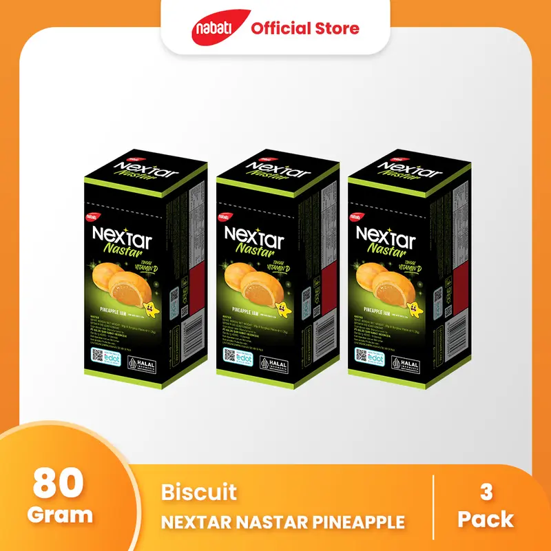[Bundle Pack Isi 3] Nextar Nastar Pineapple 80g 0