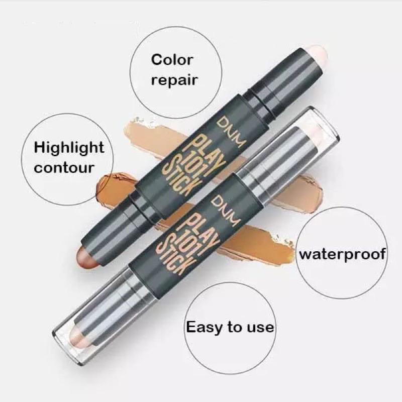 Concealer Stik Contour 2 in 1 - Face Stick Concealer Contour Dua Sisi Untuk Mencerahkan Kulit - Wajah, Foundation