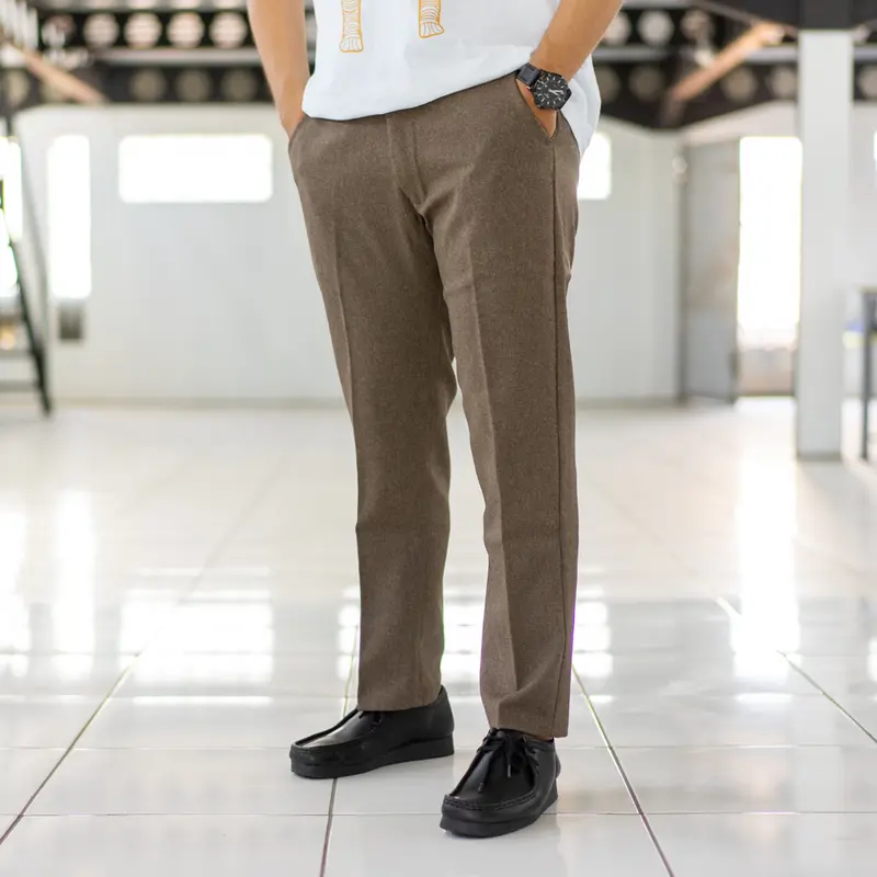 Celana Formal Pria Terbaru Elegant Terlaris Best Seller Panjang Nyaman - Bahan Semi Wol Premium - Abu, Dark 3