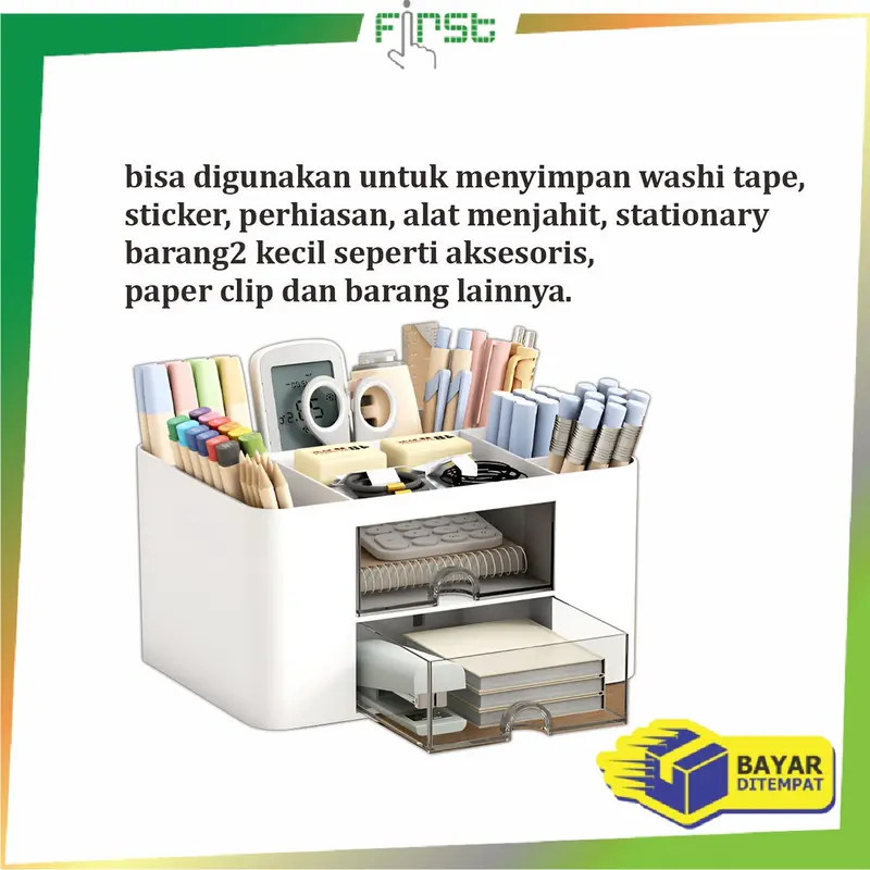 [COD] FH C1002 Kotak Penyimpanan Rak Kosmetik Alat Tulis Kantor Multifungsi 2