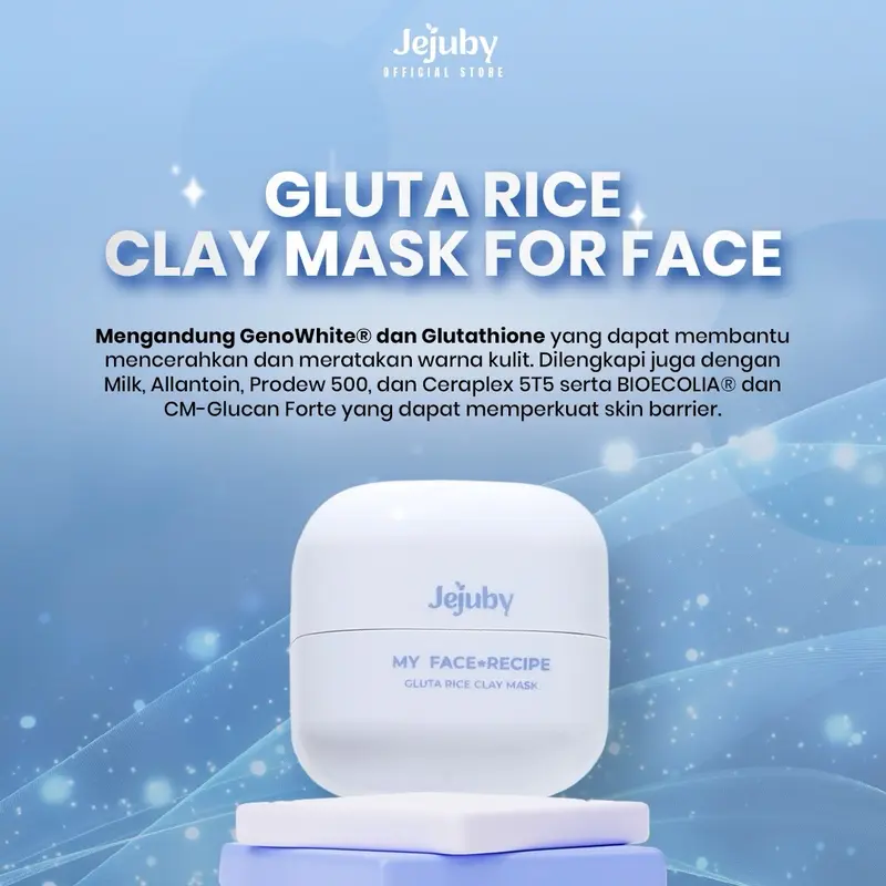 [BUNDLING MASKER] Gluta Rice Milk Mask 1Pcs & Gluta Rice Clay Mask 1Pcs Jejuby 3