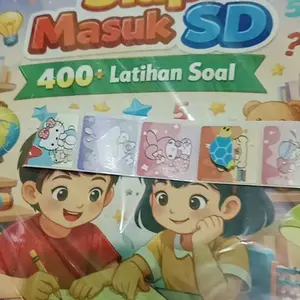 BUKU LATIHAN SOAL ANAK SIAP MASUK SD ISI 400+ SOAL / 70 HALAMAN FREE COVER LENGKAP