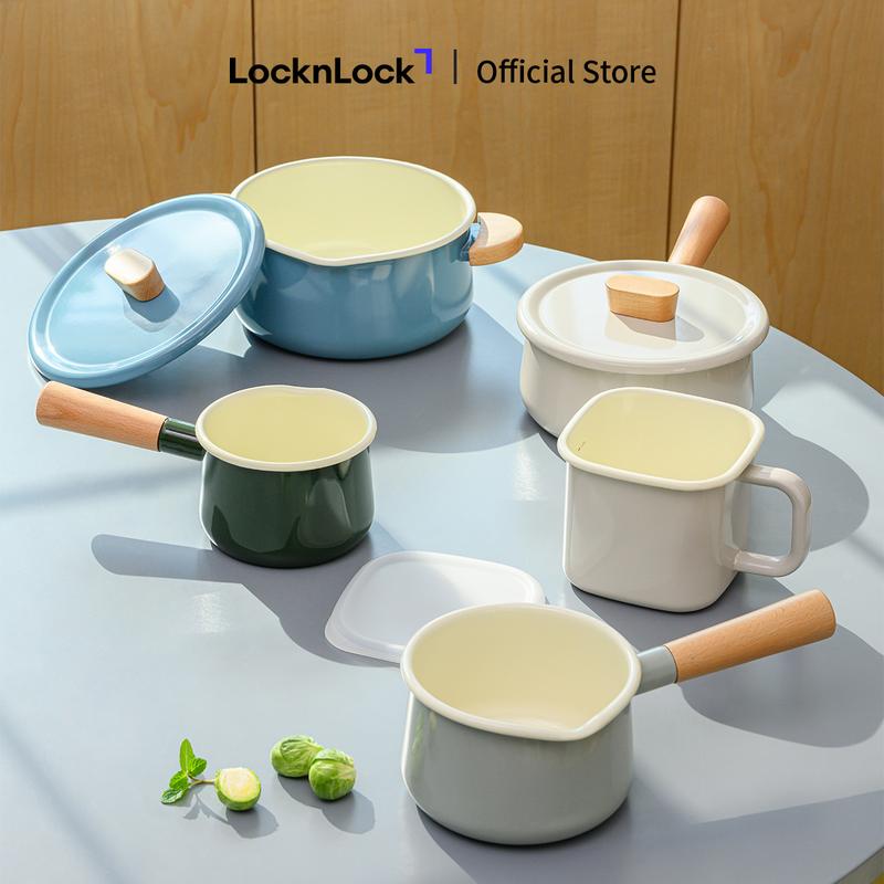 Nồi Mellow LocknLock Suit CSU - Đường kính 12cm / 14cm / 18cm - Có tay cầm, sử dụng được bếp điện từ