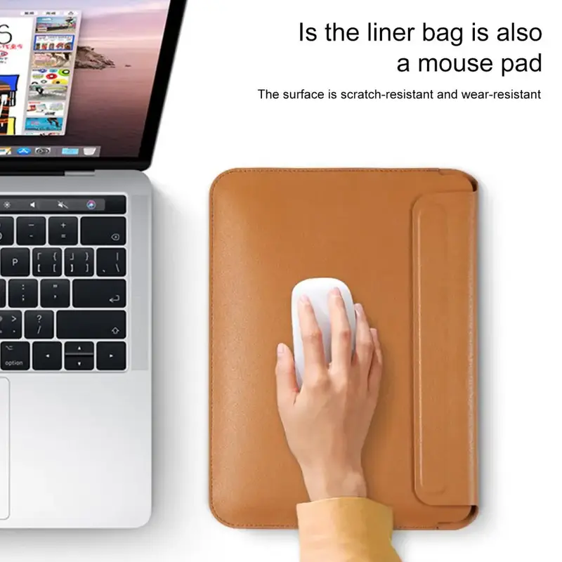 COD WiWU Sleeve Case Laptop MacBook Air Pro Soft Faux Leather Magnetic - WW116 Terbaru 4