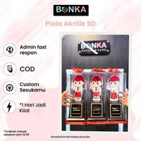 Gambar BONKA Piala Akrilik Wisuda/Kelulusan Sekolah SD Costum, Nama, Foto, Dan Logo - Free Box Mika - Cowo dari Bonekahandmadesukasuka Kab. Sukoharjo 2 Tokopedia