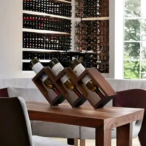 Rak Anggur Kayu Modern untuk Meja Makan - Desain Elegan dan Fungsional untuk Penyimpanan Anggur Anda