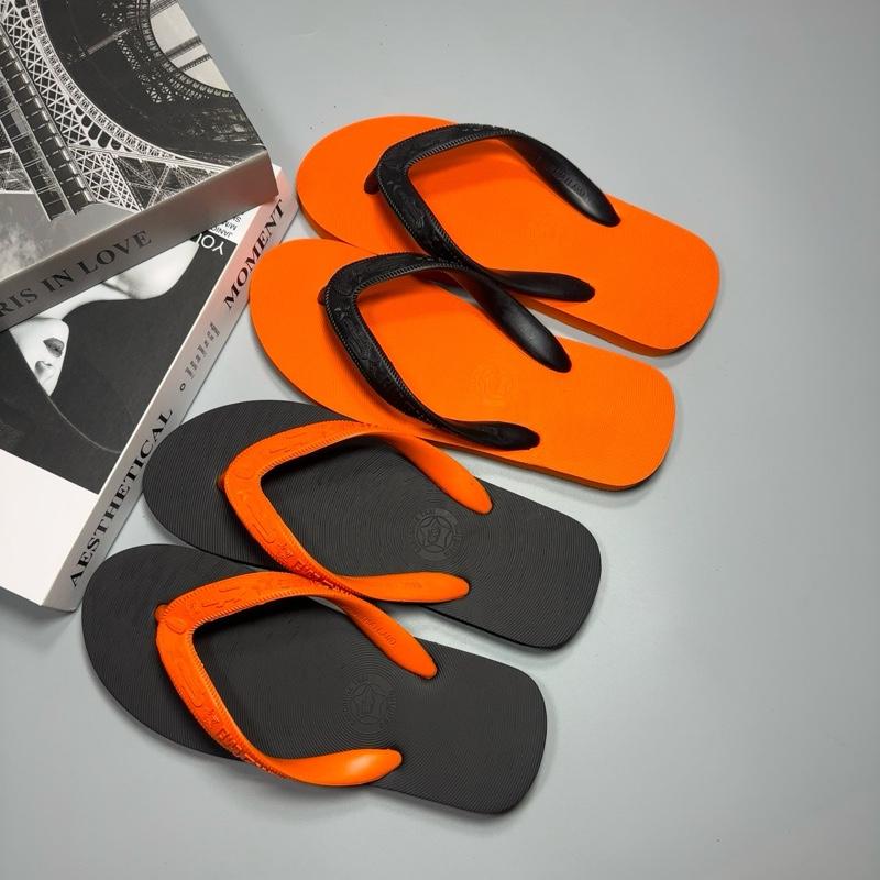 Dép Thái Lan limited Đen-Cam dép cao su dép xỏ ngón tông lào dép boy phố dép nam đế bằng