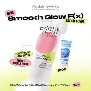 NEW! Wardah Perfect Bright Now Glutathione Bio-Enzyme Smooth Glow F(X) Facial Foam - Facial Wash Untuk Kulit Kusam Kasar, Mencerahkan Glowing, Glutathione