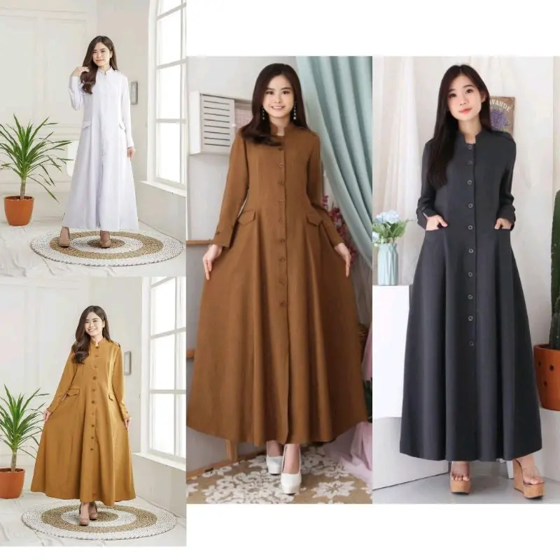 gamis pemda terkini bahan katun toyobo fodu Wanita Dewasa