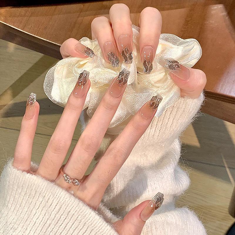 Product Introduction of [Free Jelly Glue] French Manicure Short False Nails Manicure Fake Nails Fake Nails Cute Fake Nails Angry Nails Short Nail Polish 17