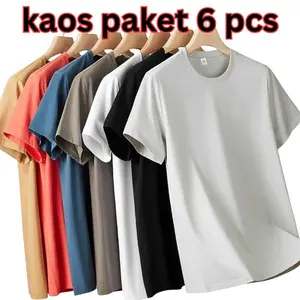 HANESA FASHION kaos polos pria Paket 6 PCS 100RIBU Kaos  Polos 24s 200gsm Soft Handfeel COD free ongkir