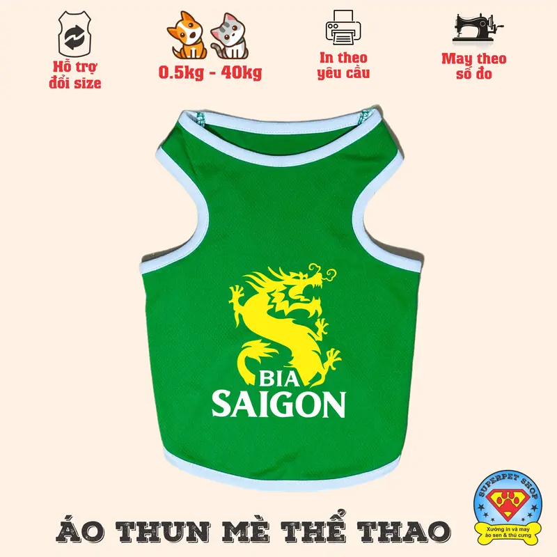 ÁO THÚ CƯNG LO GO B I A KHÔNG TAY ĐỦ MÀU 6