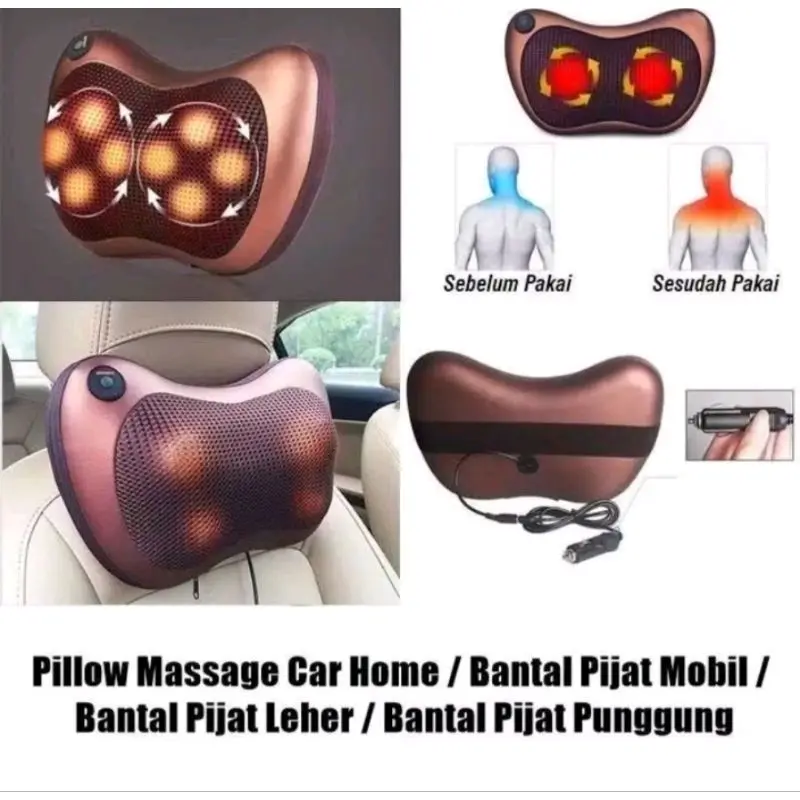 Bantal Pijat Elektrik 8 bola portable Rayrainashop 1