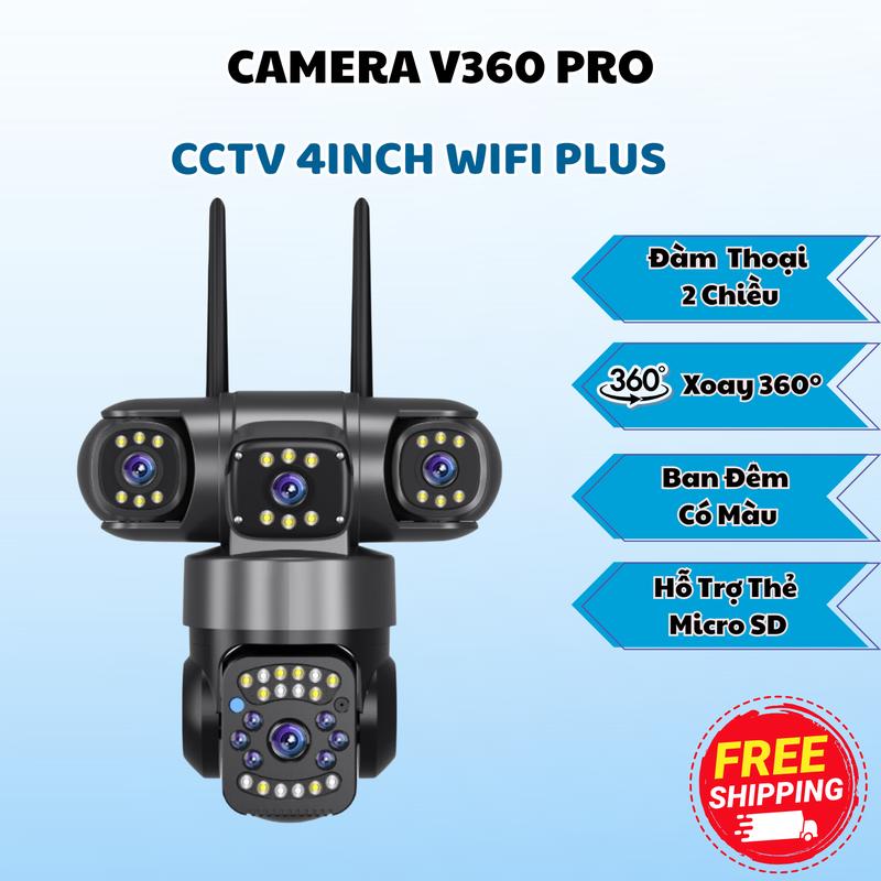 CCTV Camera 3 Mắt 3 Màn Hình 4 Inch plus 3 Mắt Xoay Chuyển Động Theo Dõi Ngoài Trời