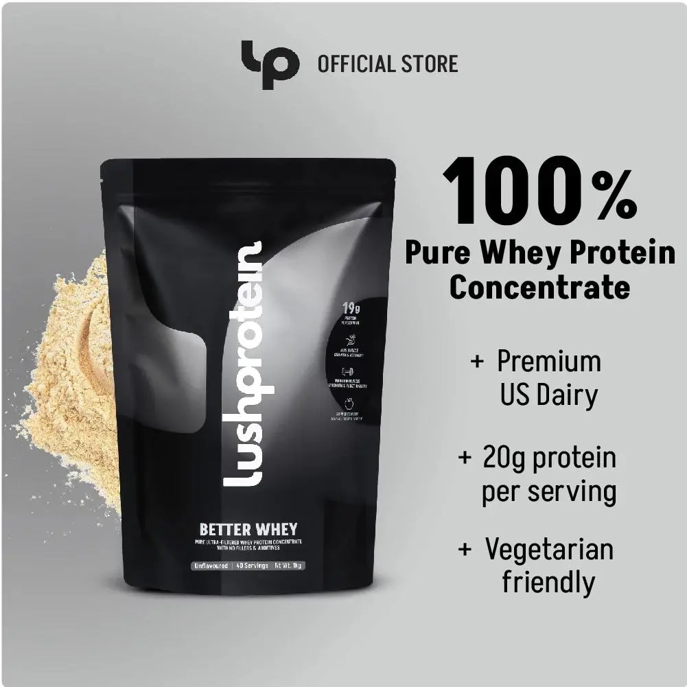 Lushprotein Better Whey Protein Powder (1kg 40 Servings / 500g 20 Servings)