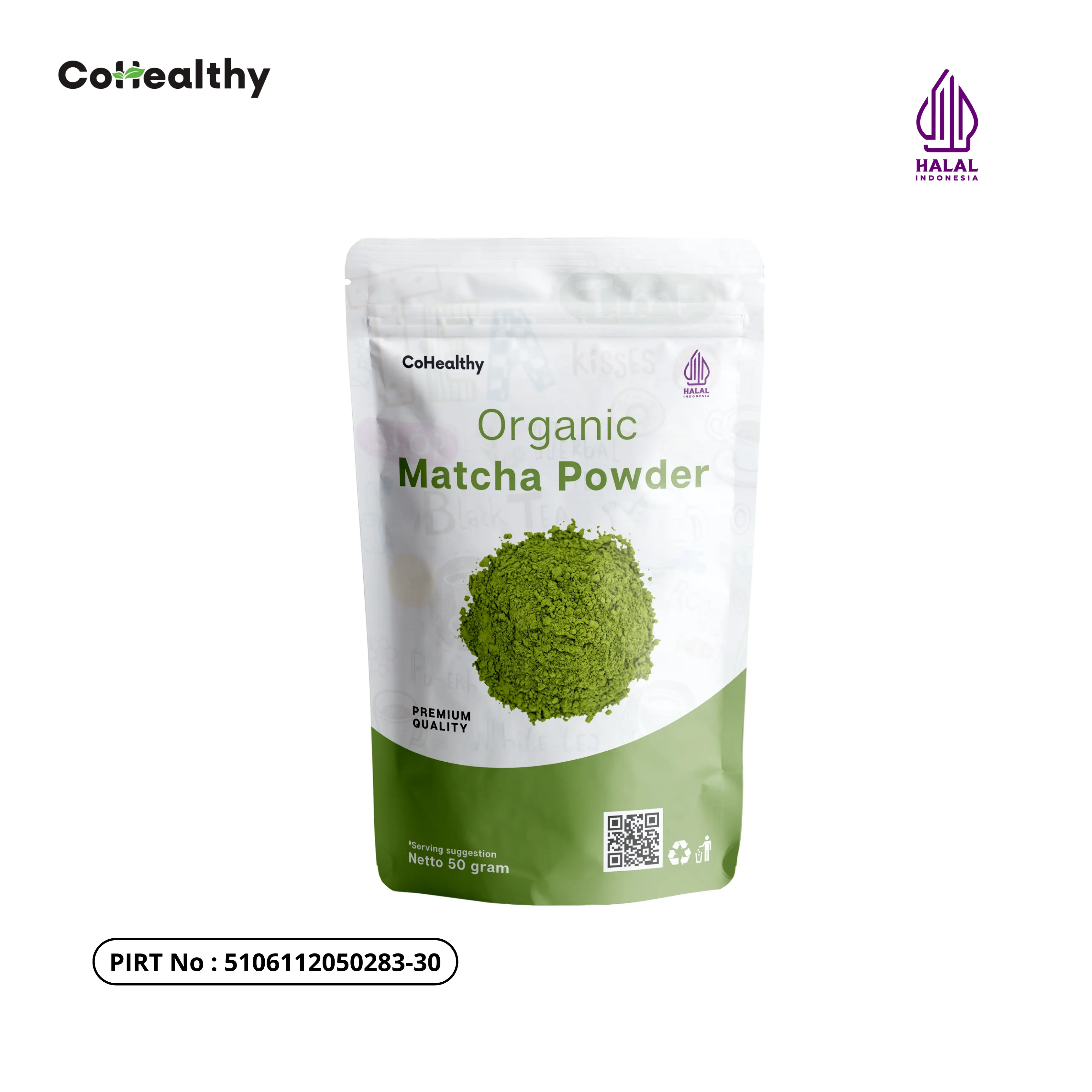 CoHealthy Organic Pure Matcha Powder 50 gram / Matcha Bubuk Tanpa Campuran