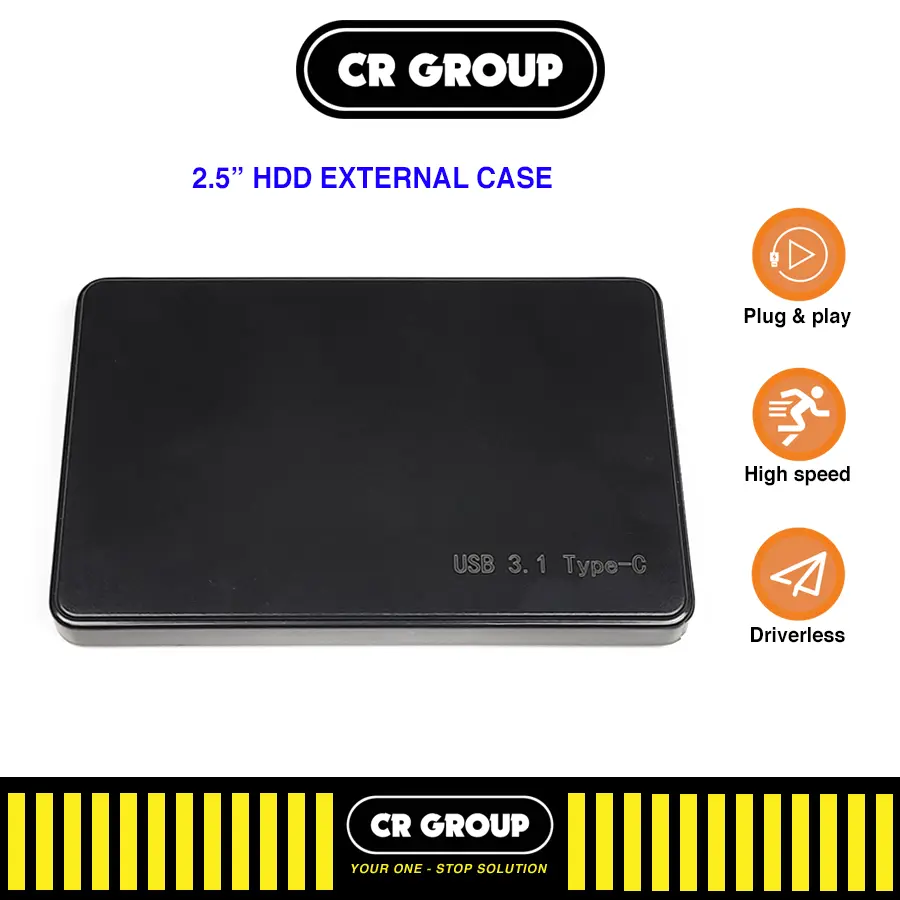 CRGROUP Case HDD External 2,5" SATA Type C to USB 3.1 / Hard Disk Sata 2,5 Inch