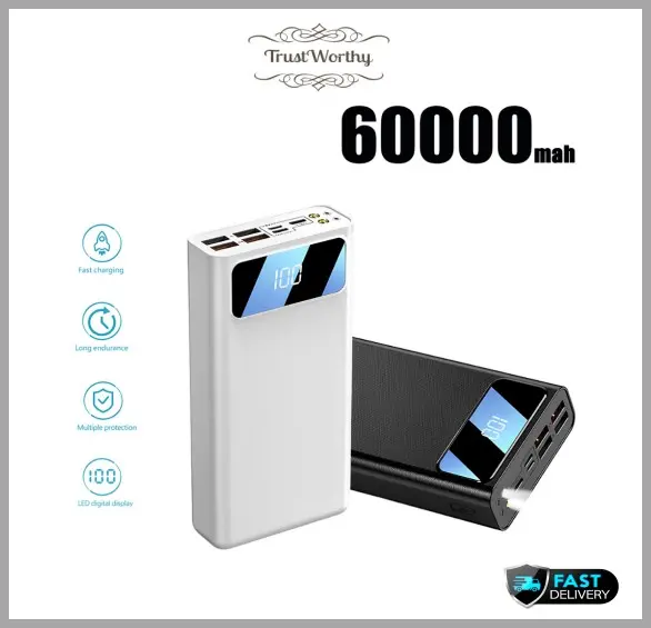 60000mAh Power Bank For All Phone Portable USB Charging External Battery Powerbank
